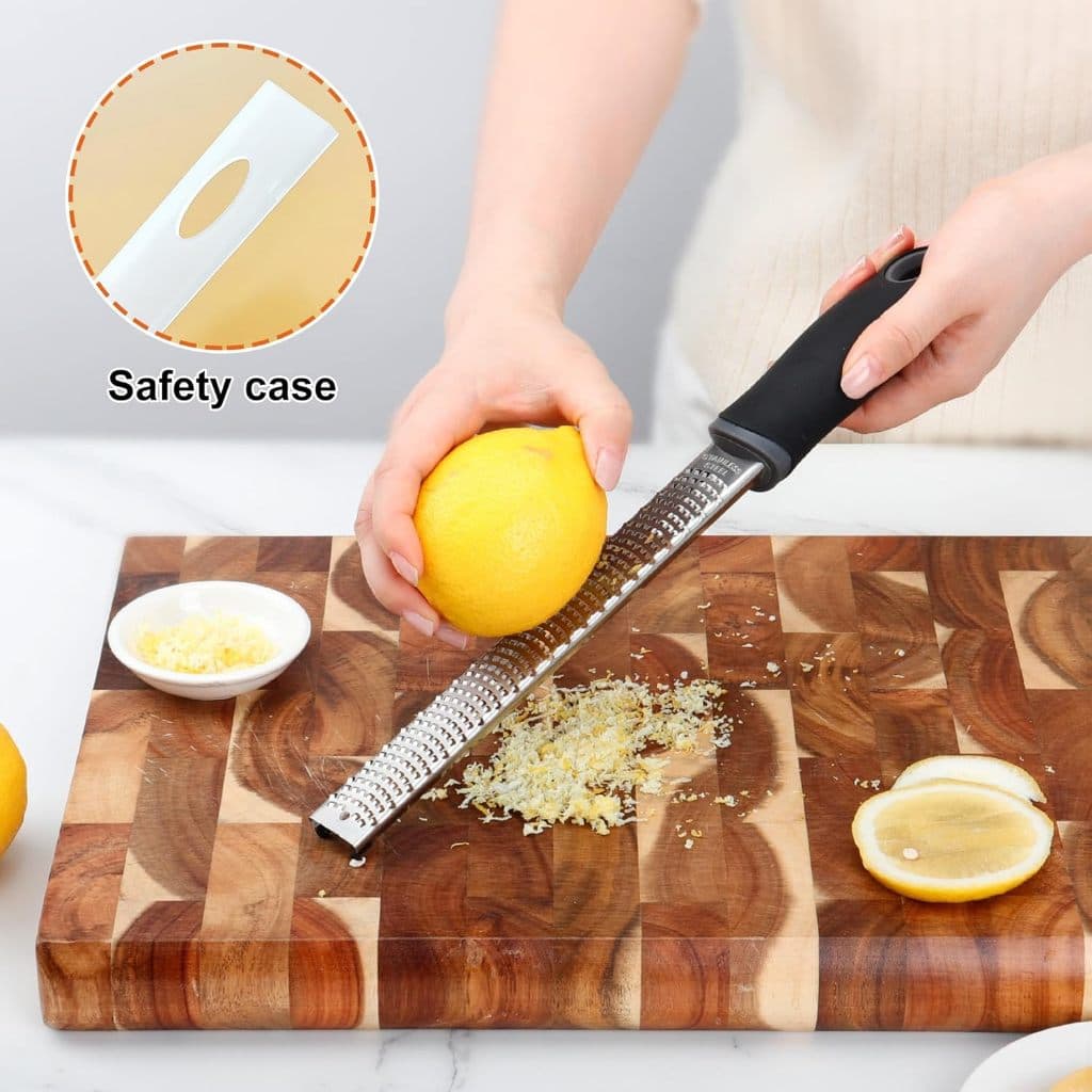 Ralador Zester Extra Fino Inox BEST - Profissional para Raspas de Limão e Laranja