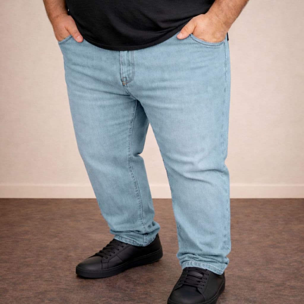 Calça Jeans Masculina Plus Size Xg 48 Ao 58 Com Lycra Slim