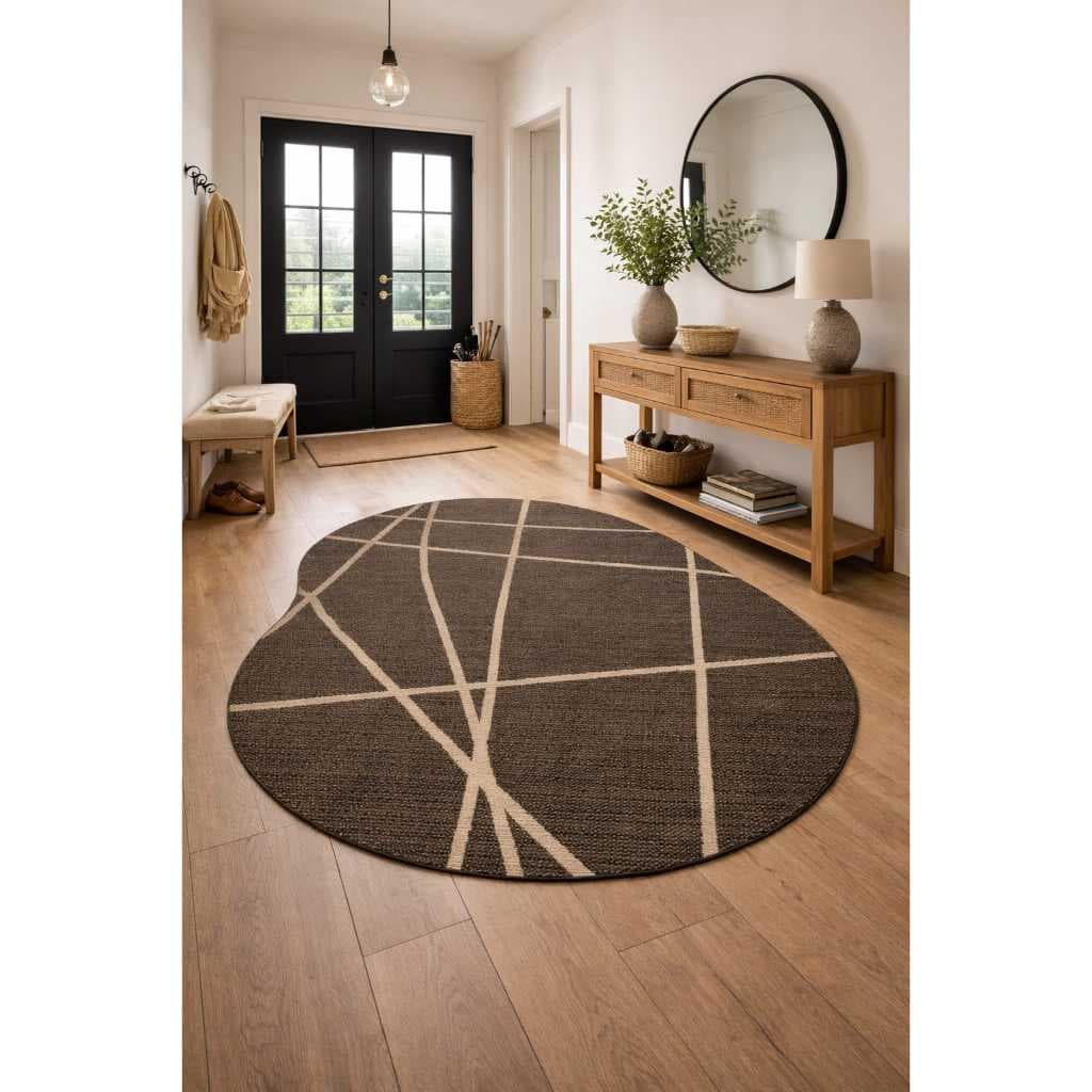 Tapete Sisal Orgânico Irregular 3,0mts / 3,0x2,0 Sala Quarto Antiderrapante Fácil de Limpar