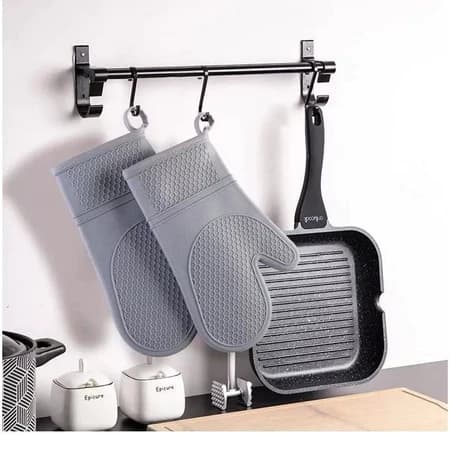 Luva Térmica Cozinha De Silicone Com Forro Para Forno Premium 18,5 x 29,5cm