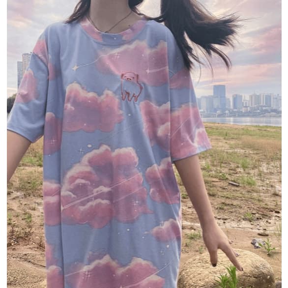 blusa pastel candy nuvem oversized soft romântica coquette y2k aesthetic japones coreana harajuku
