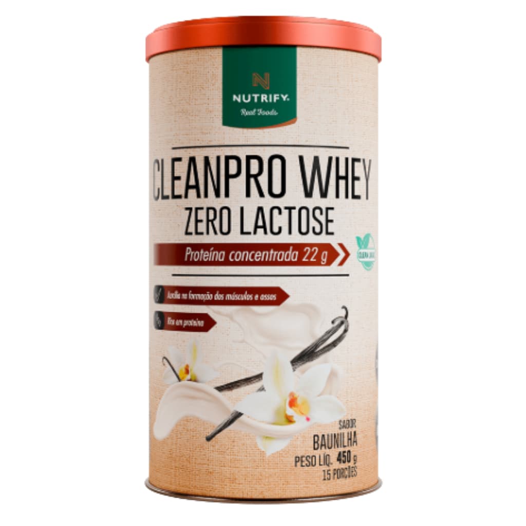 CleanPro Whey Zero Lactose Pote 450g Nutrify