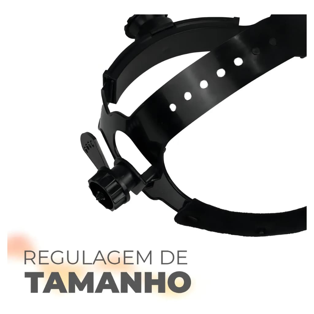 Protetor Facial  Com Catraca Protetor Facial Ajustável Policarbonato