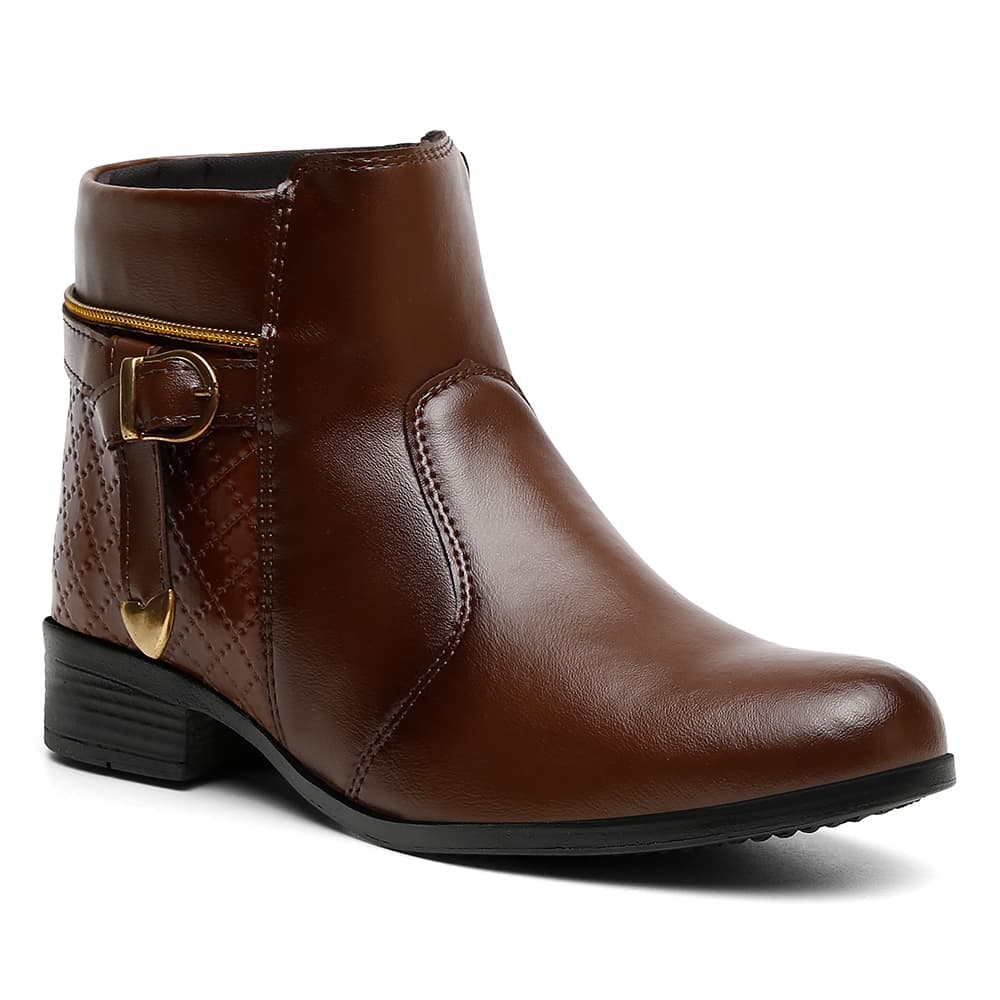 Bota Botinha Estilosa Feminina Sintetico Premium Reforcado Com Solado Emborrachado Anti Derrapante Aderente Robusto top