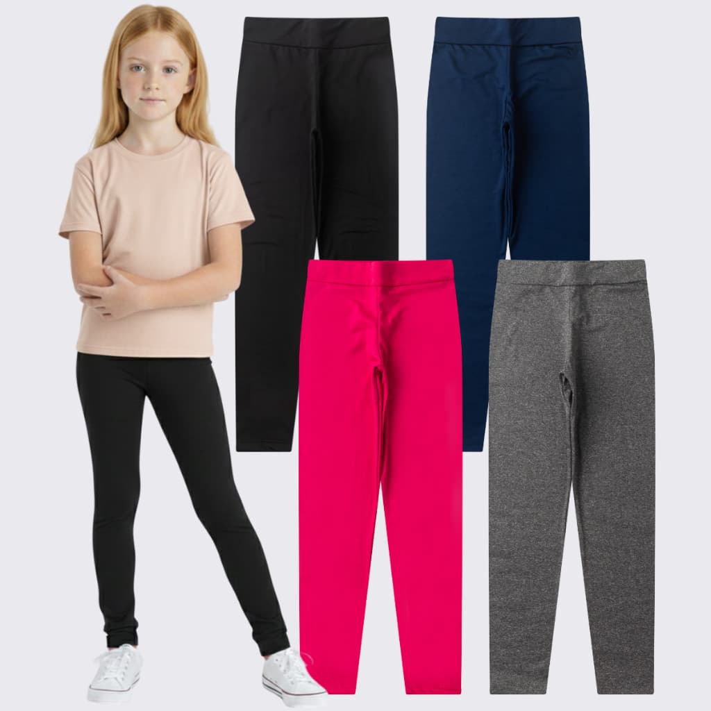 Kit 4 Calça Legging Infantil Juvenil Menina Peluciada Suplex
