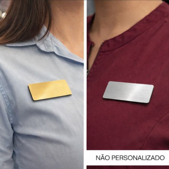 Kit Broche Magnético para Crachá Botton Acrílico para Gravação Não Personalizado Nome Logo