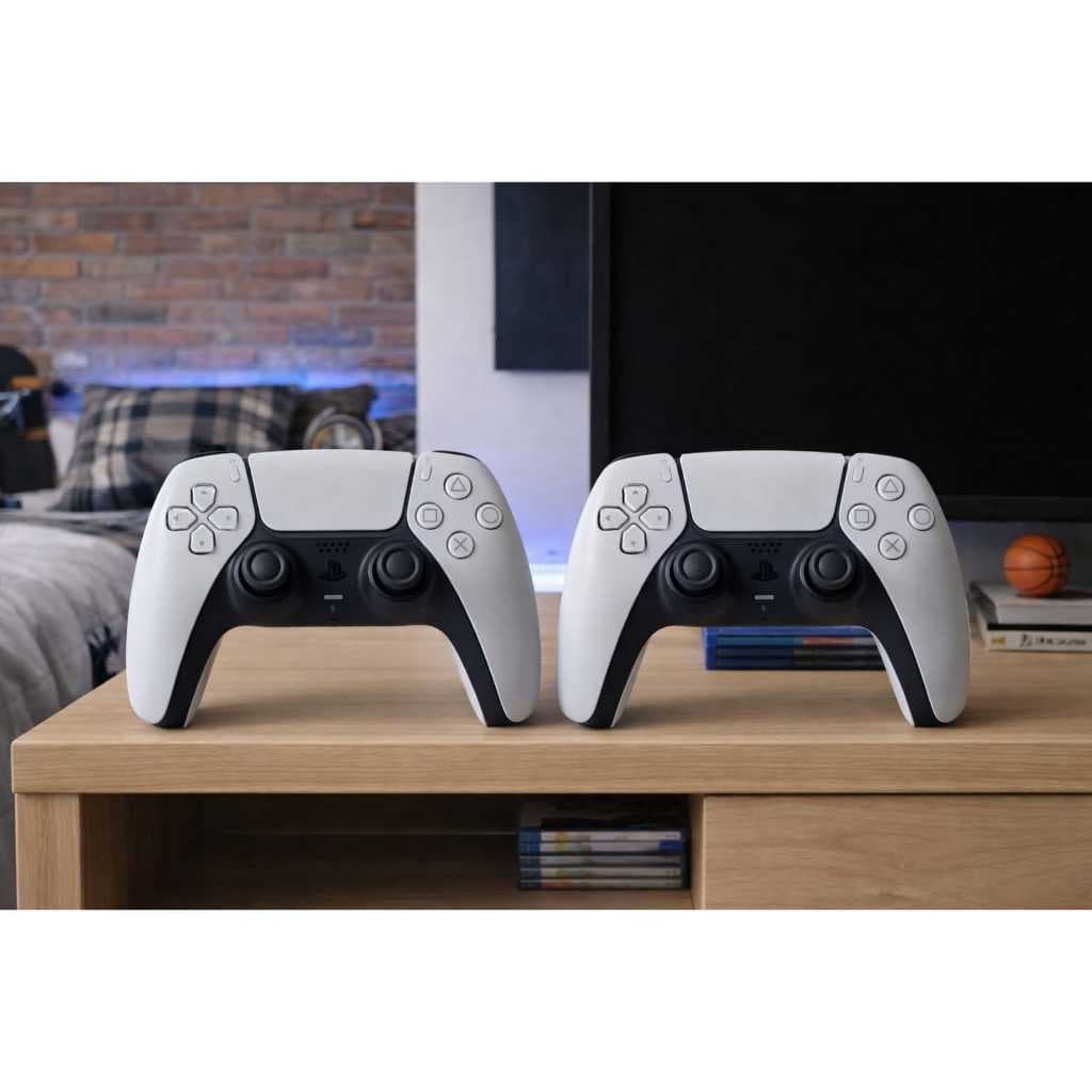 Kit 2 Suportes de Mesa para Controle PS5 – Base Invisível Minimalista – Organização Gamer