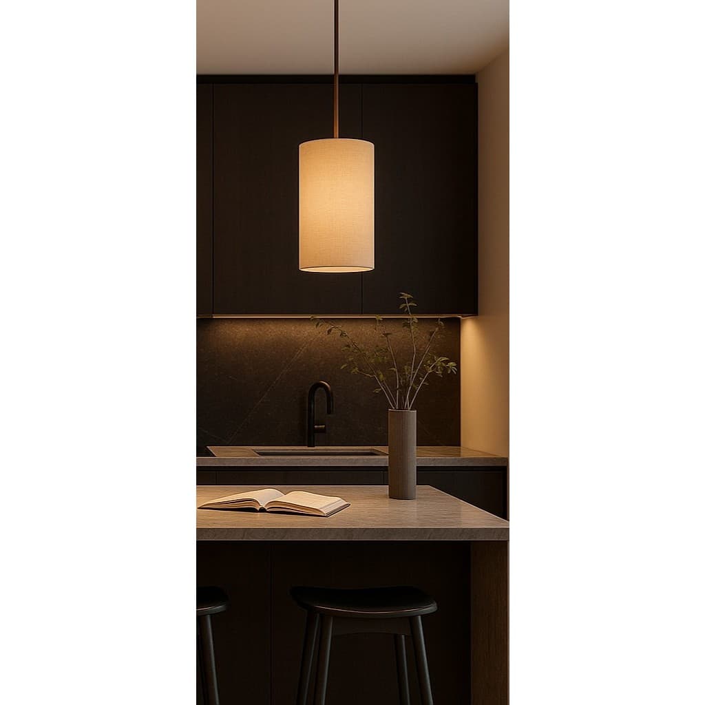 Lustre Pendente de Teto 30x17 Iluminação Bancada Ilha Mesa