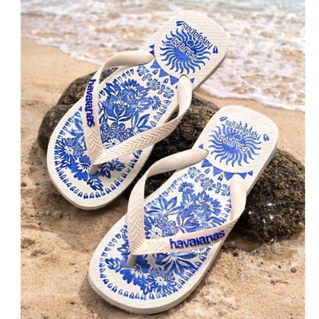 Chinelo Feminino Estampa Tropical Confortável Leve Antiderrapante Moda Praia Verão