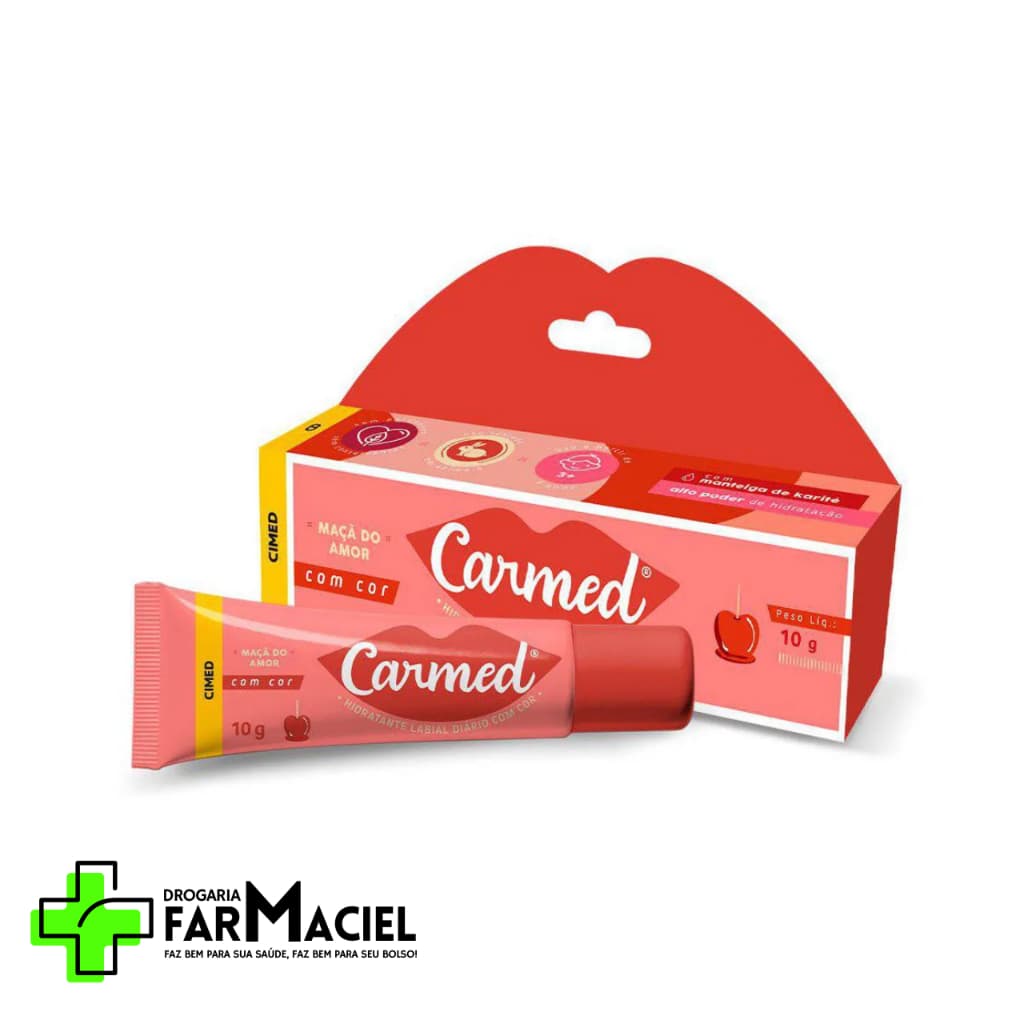 Hidratante Labial Carmed Maçã do Amor 10g - Carmed Maca do Amor