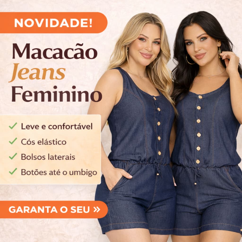 macaquinho feminino .macacão jeans feminino casual confortável