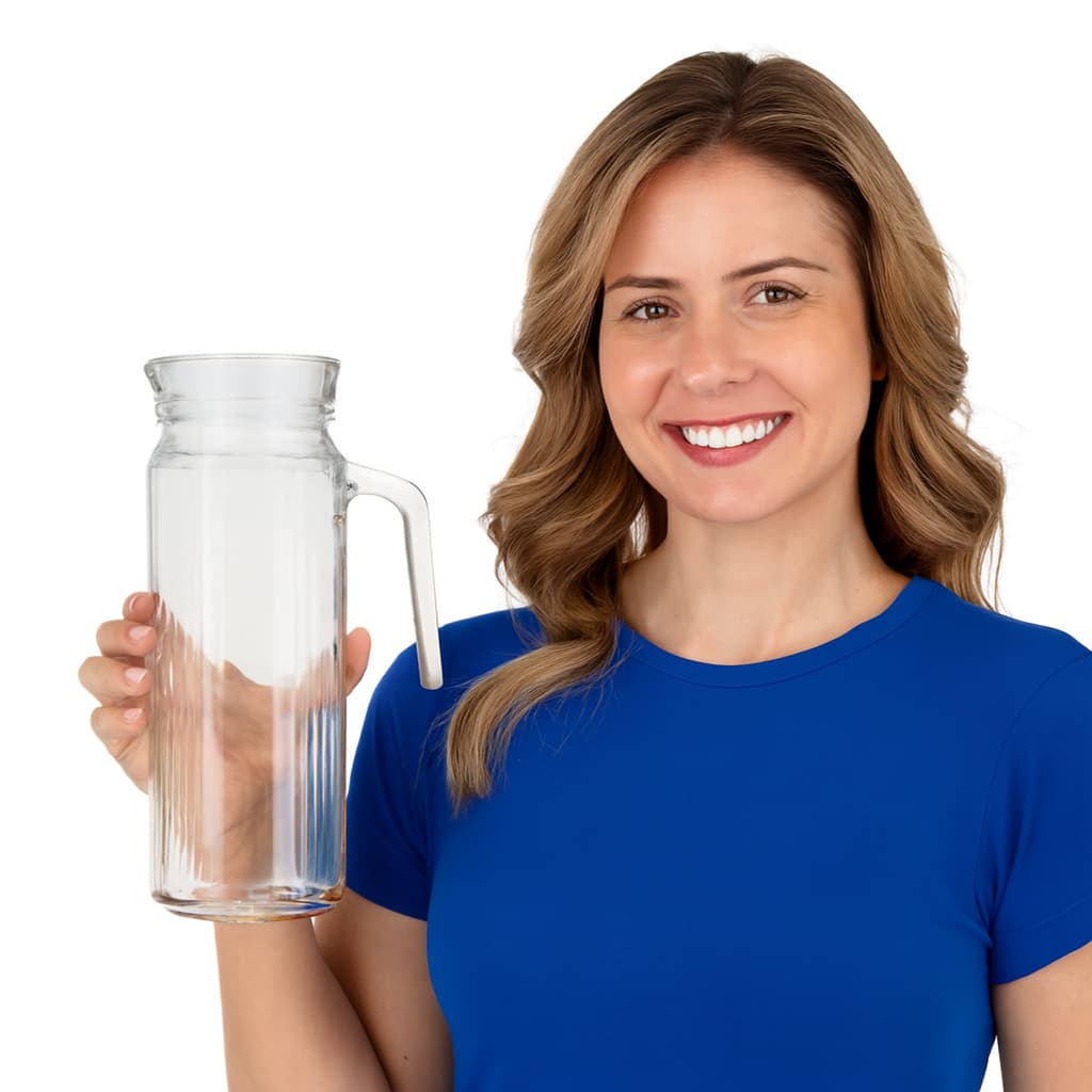 Jarro de Vidro Jarra para Suco água 1L  Casa Jarra para Cozinha Vidro Com Tampa