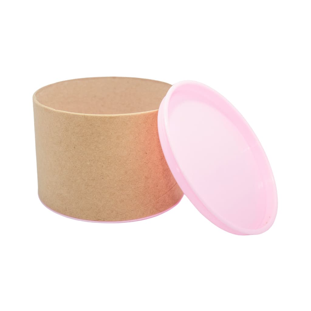 Kit 10 unidades - Tubos latas  Papelão Kraft Rosa Bebê 7x10cm Mimo Aniversário dia das Mães Artesanato