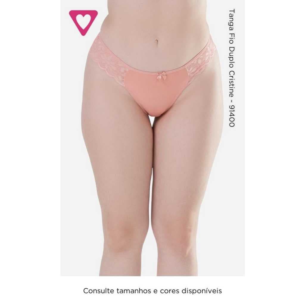 TANGA FIO DUPLO CRISTINE ROMANCE FAVORITA