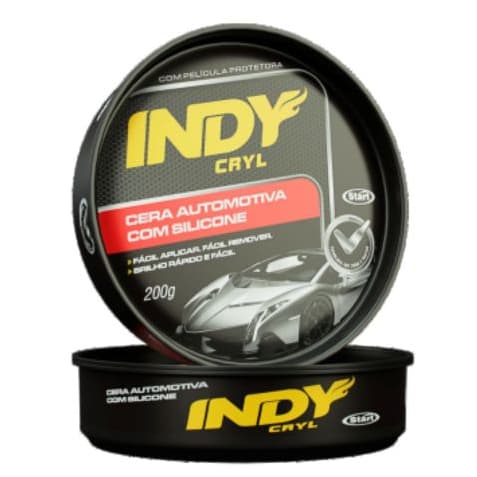 INDY CERA  CERA AUTOMOTIVA 200GR- 02 unidades-brilho e proteção para todos os tipos de pintura.