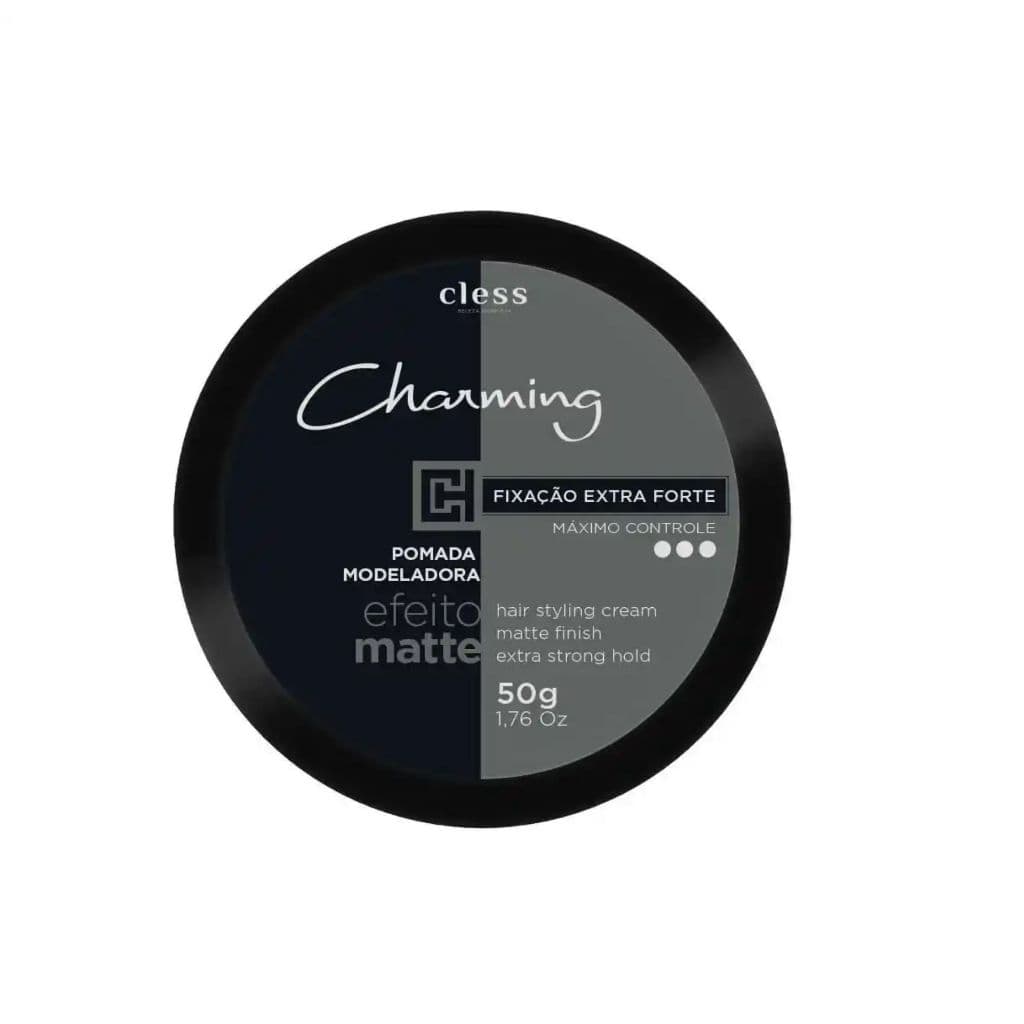 Pomada Modeladora Charming Men Extra Forte Matte 50g Cera Pasta