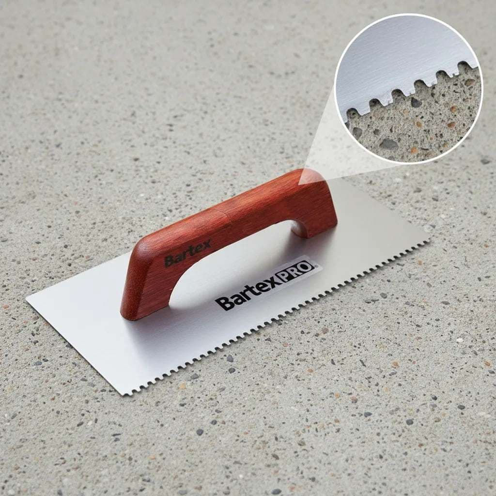 Desempenadeira Em Aço P/ Pastilha De Vidro Azulejista Pedras e Revestimentos 29x11cm 3mm Em U