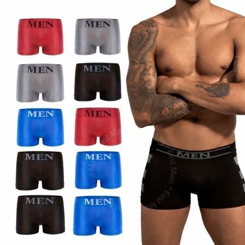 Kit 10 Cuecas Boxer Microfibra Adulto Premium