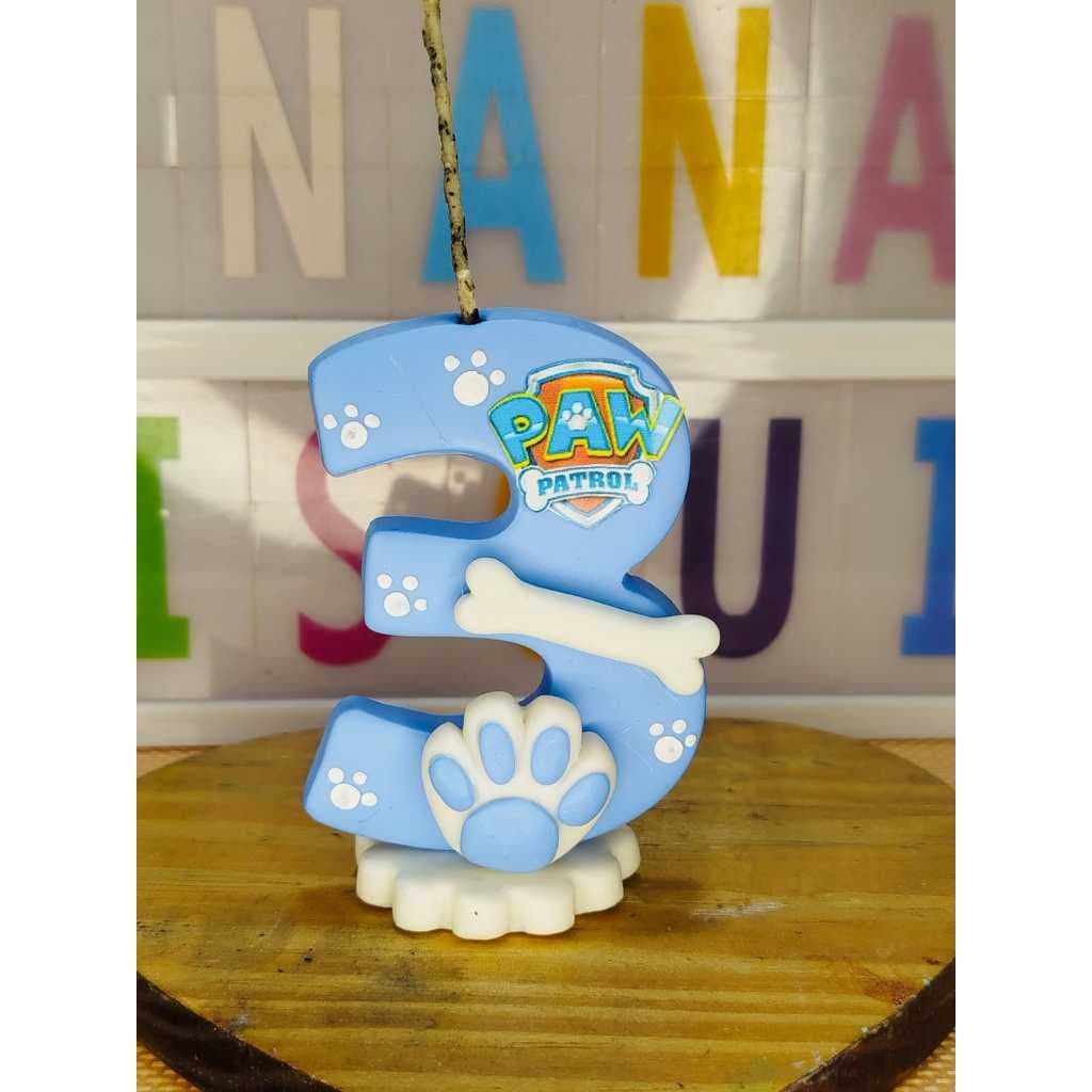 Vela de biscuit patrulha canina