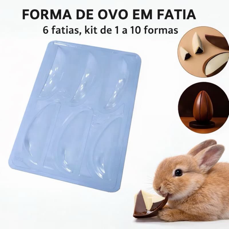 Forma Especial Para Ovo de Pascoa 6 FATIAS BWB  (BWB PÁSCOA 2026)
