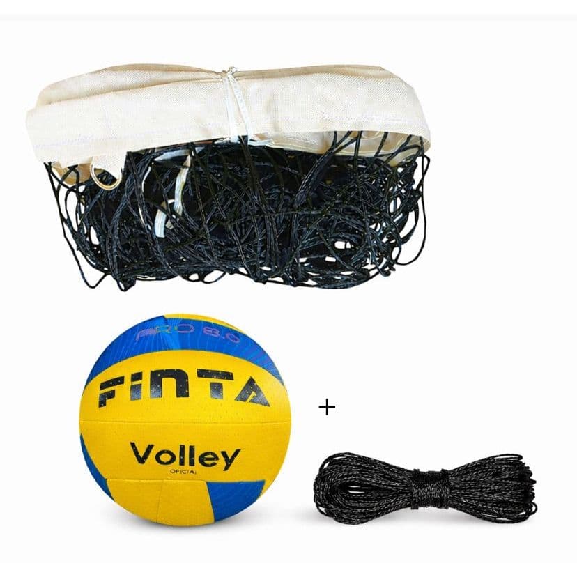 Rede de Vôlei + Bola Profissional + Nylon