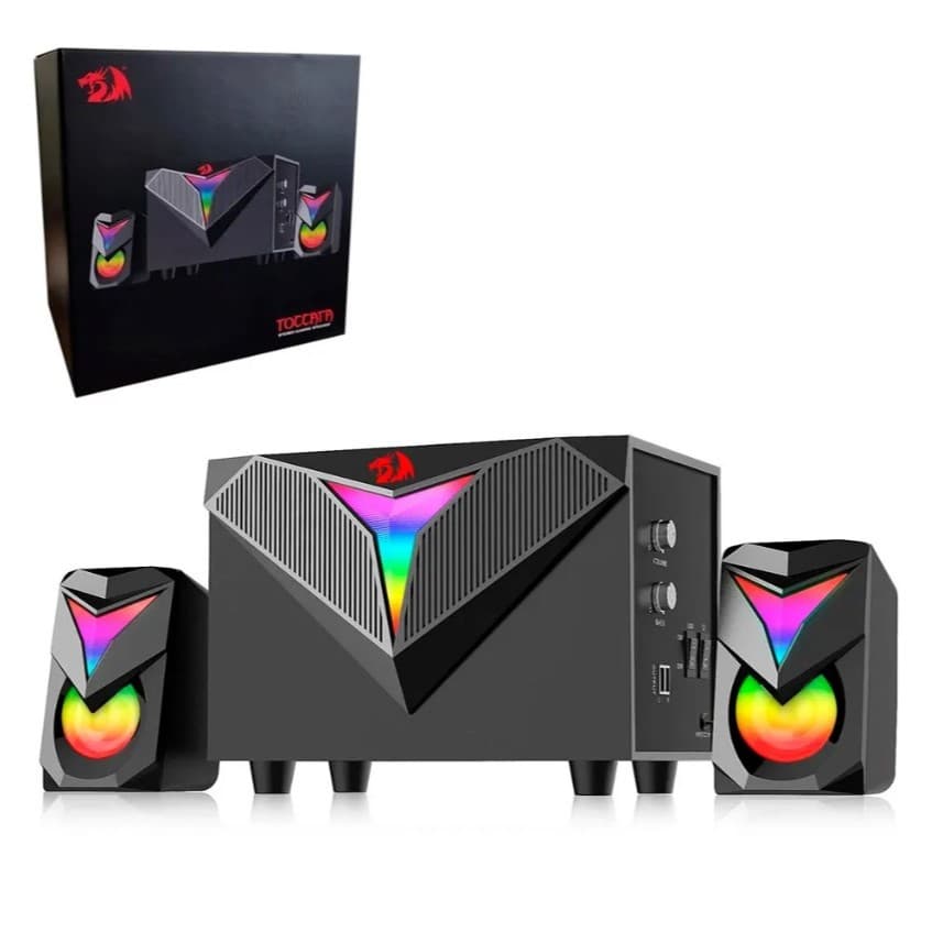 Caixa de Som Gamer Redragon Toccata, RGB, 3.5mm, 5W + 2x 3W - GS700