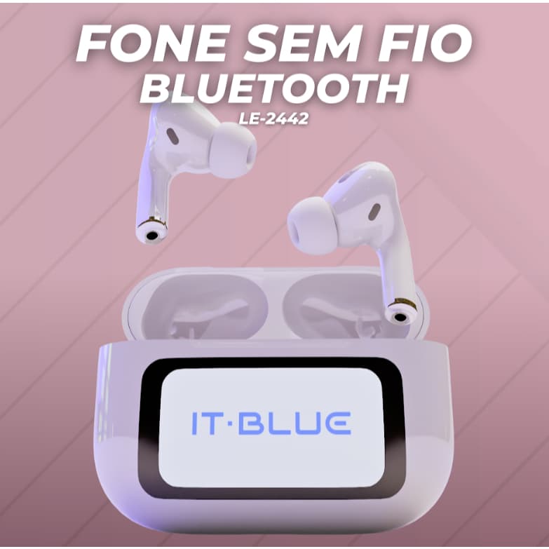 Fone De Ouvido In-ear Sem Fio Bluetooth A-607 Plus ANC Pods C/ Visor Tela Multifuncional