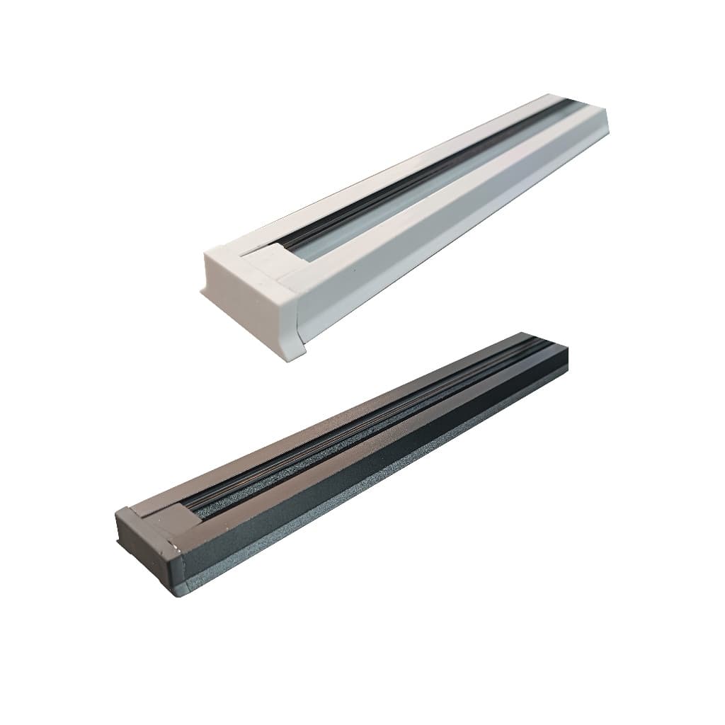 Kit 2 e 3 unidades Trilho Eletrificado De 1m aluminio Preto Ou Branco