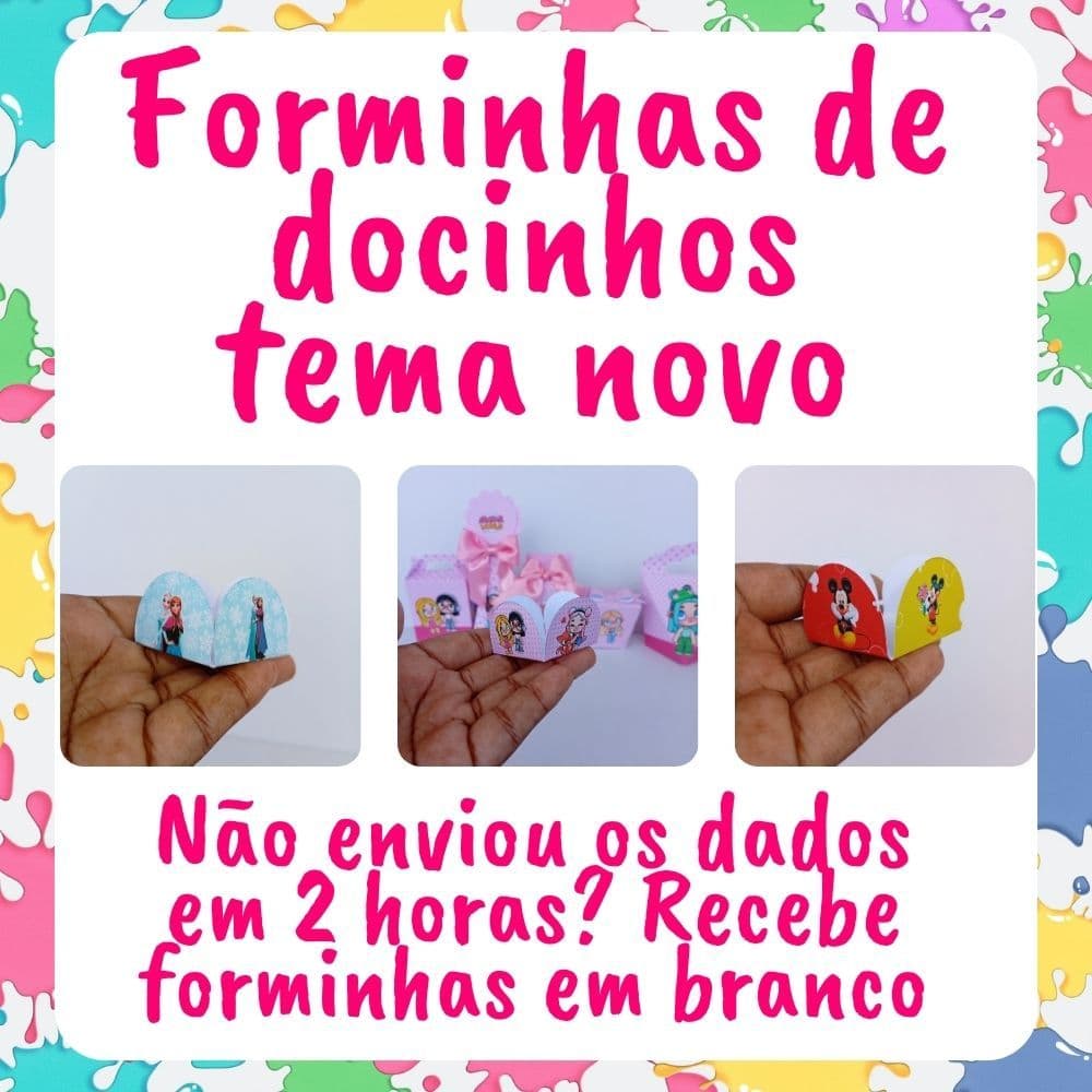 Forminhas de brigadeiro Qualquer Tema/Forminhas de docinhos qualquer tema