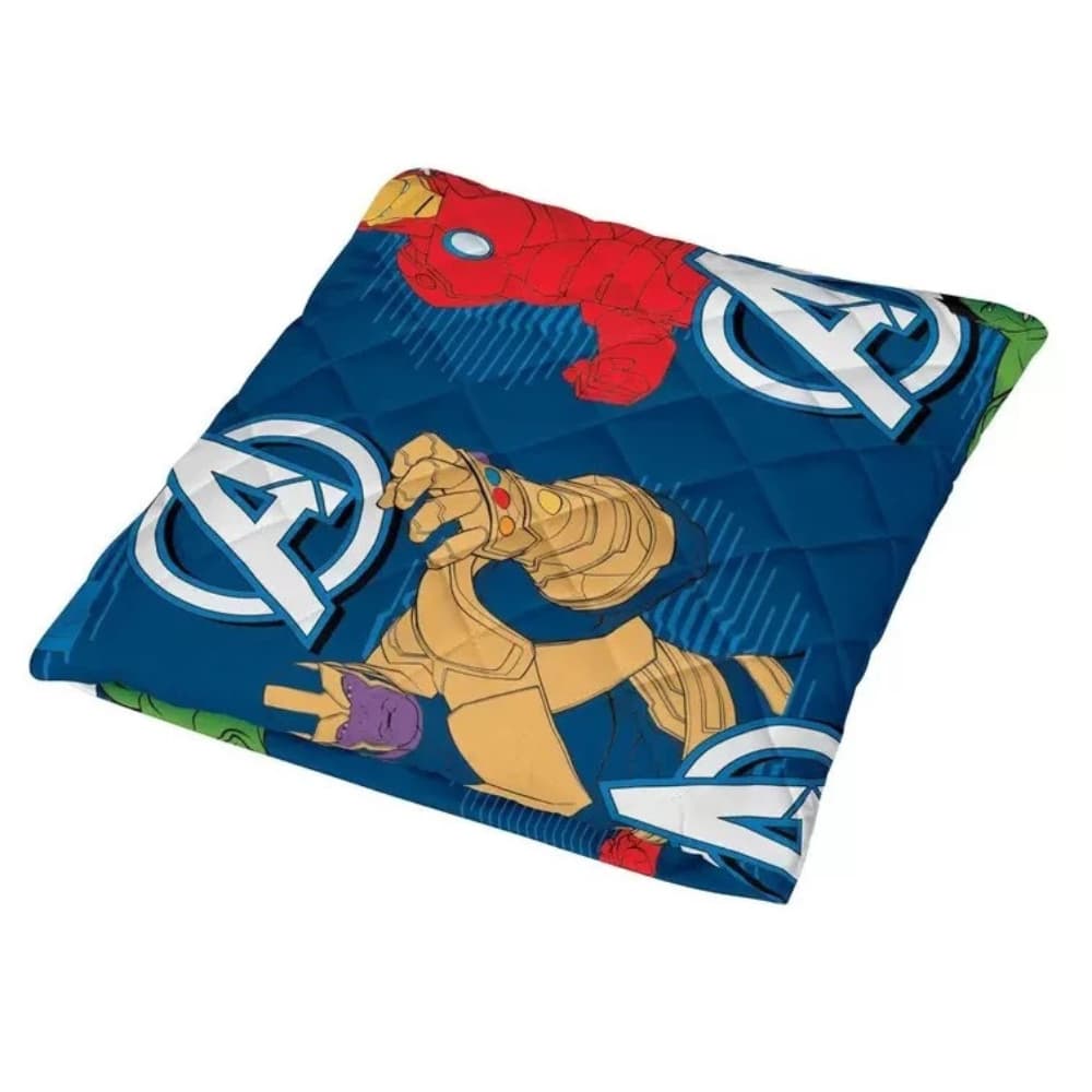 Colcha Infantil Que Vira Almofada Avengers Lepper