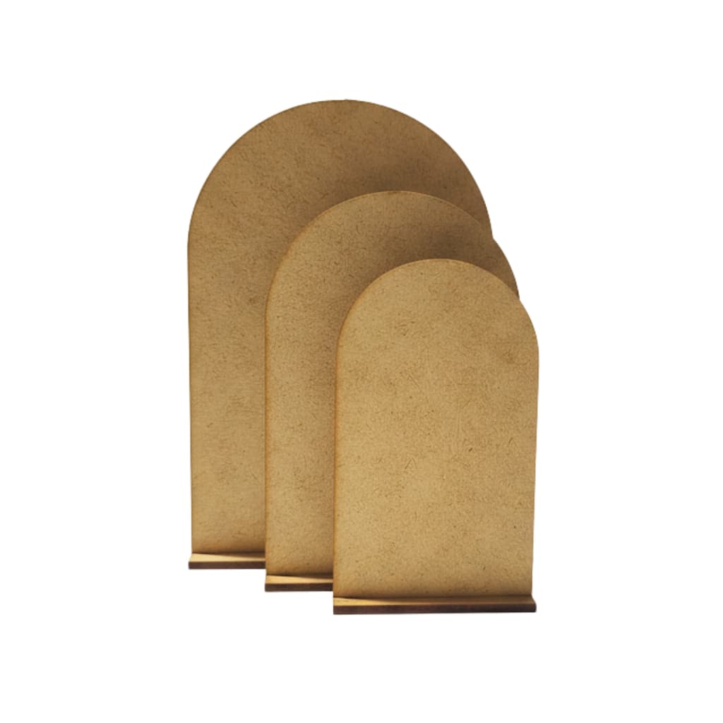 Kit Mini Painel Arco Romano MDF Decorativo Centro Mesa Festa Vasado ou Fechado