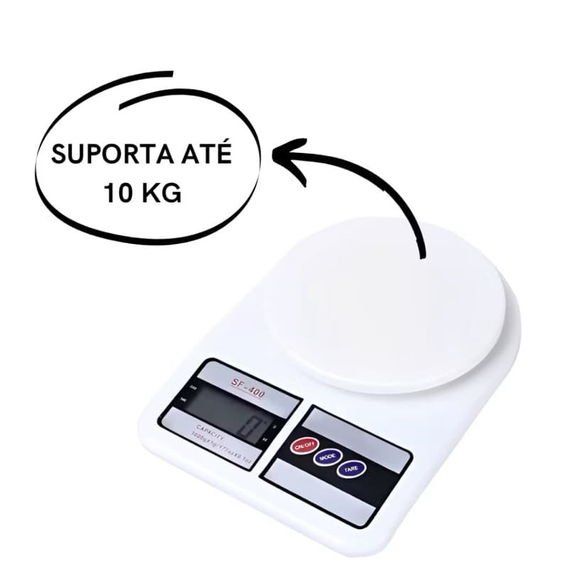Balança de cozinha digital Alta precisão com pilhas inclusas AA 10kg