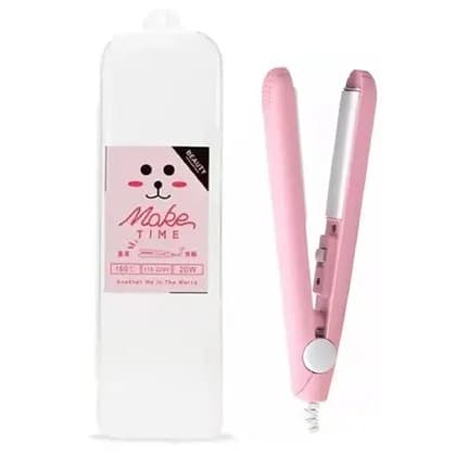 Mini Chapinha Prancha De Bolsa Portátil Cabelo Bivolt C/Case - Make Time