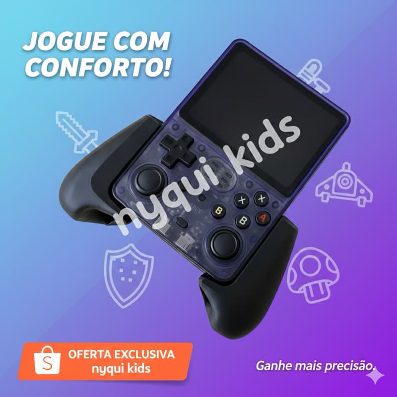 Suporte Grip Profissional para Retro Console - Jogue por Horas Sem Dor!