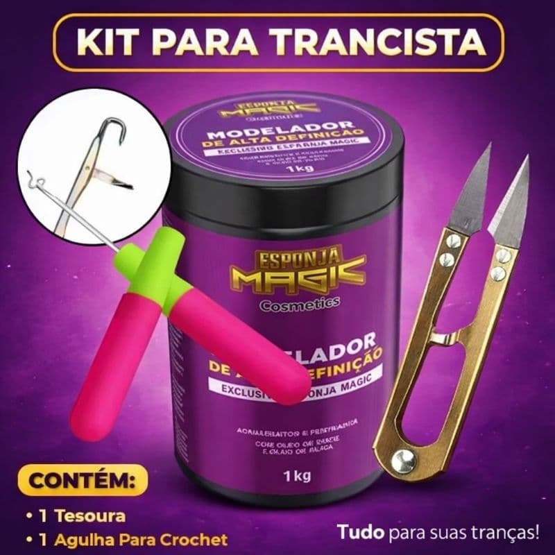 Pasta Finalizadora Esponja Magic Para Tranças Penteados Nagô Baby Hair Trancista