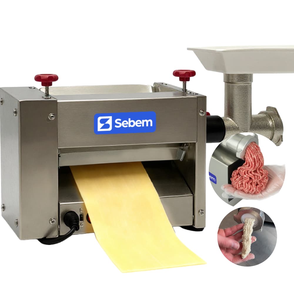 Cilindro Sovador Laminador + Extrusor Moldador Macarrão Bolacha + Moedor Picador Carne