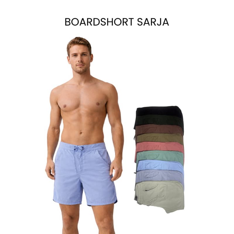 Bermuda BoardShort Sarja Mauricinho Masculino - Tridente Bordado