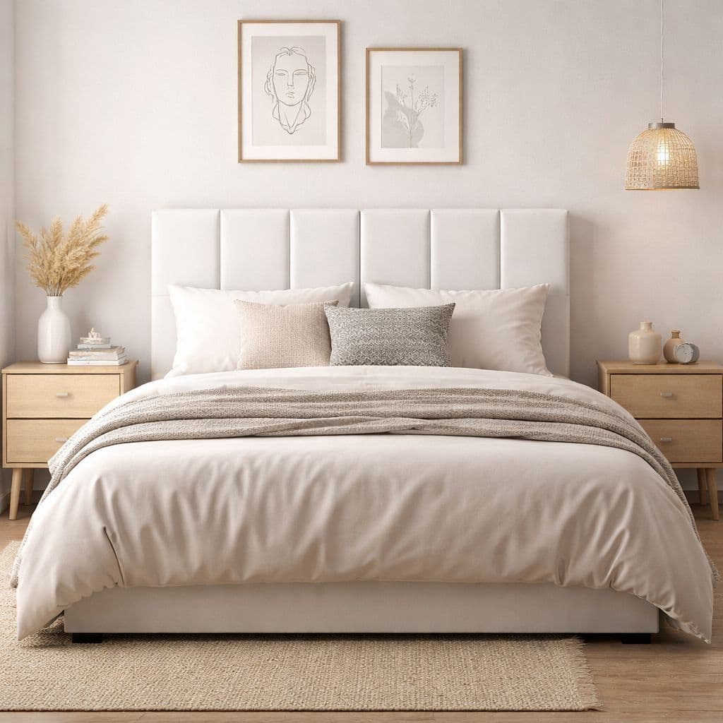 Cabeceira Cama Casal Queen Size Modulo 1,60 Itália Estofada Suspensa Tecido Suede - Várias Cores