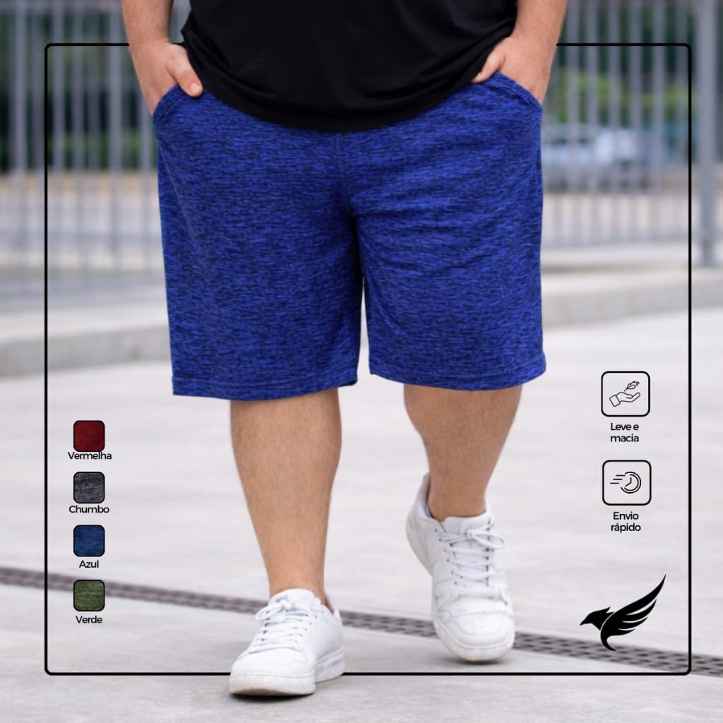 Bermuda Masculina Plus Size Shorts Dry Fit Extra Grande