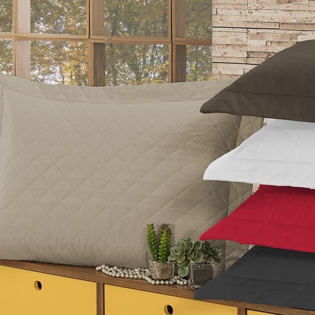 Porta Travesseiro 70cm x 50cm Matelassê Ultrassônico Kit 4 Unidades