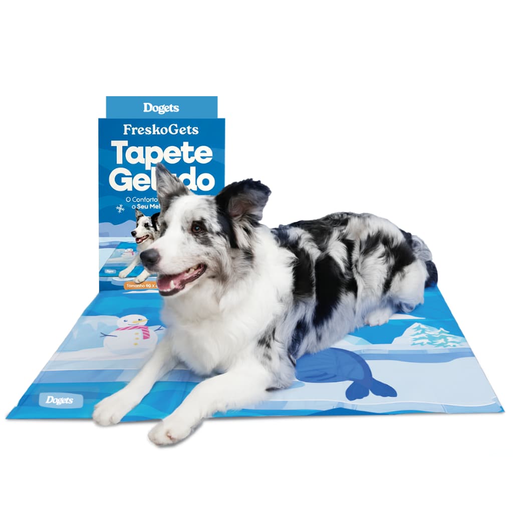 Tapete Refrescante Pet Gelado Tamanho M 90x60cm Dias Quentes Verão Cachorros Gatos Frescor