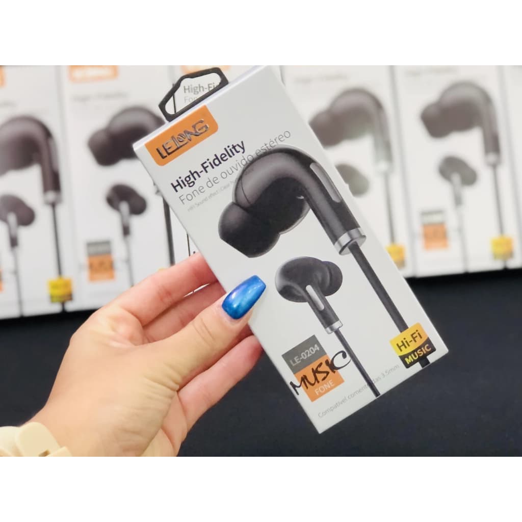 Fone de Ouvido Lelong 02-204 Com Fio P2 - Ótima Qualidade!