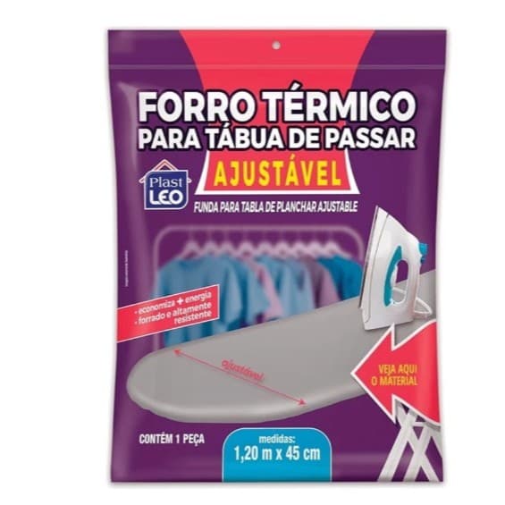 Capa Térmica Ajustável para Tábua de Passar 1,20x45cm - Plast Leo Ref.: 520