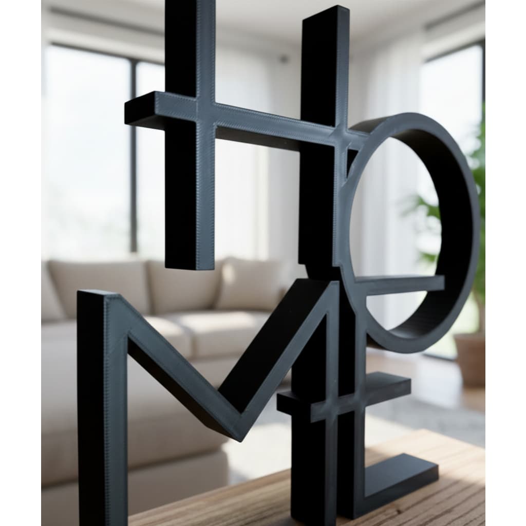 Escultura Decorativa "HOME" – Design Moderno e Minimalista