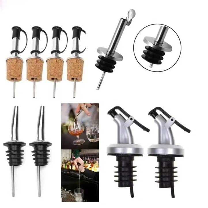 Kit 4 Bico Dosador  p/Garrafas Azeite Vinagre Galheteiros