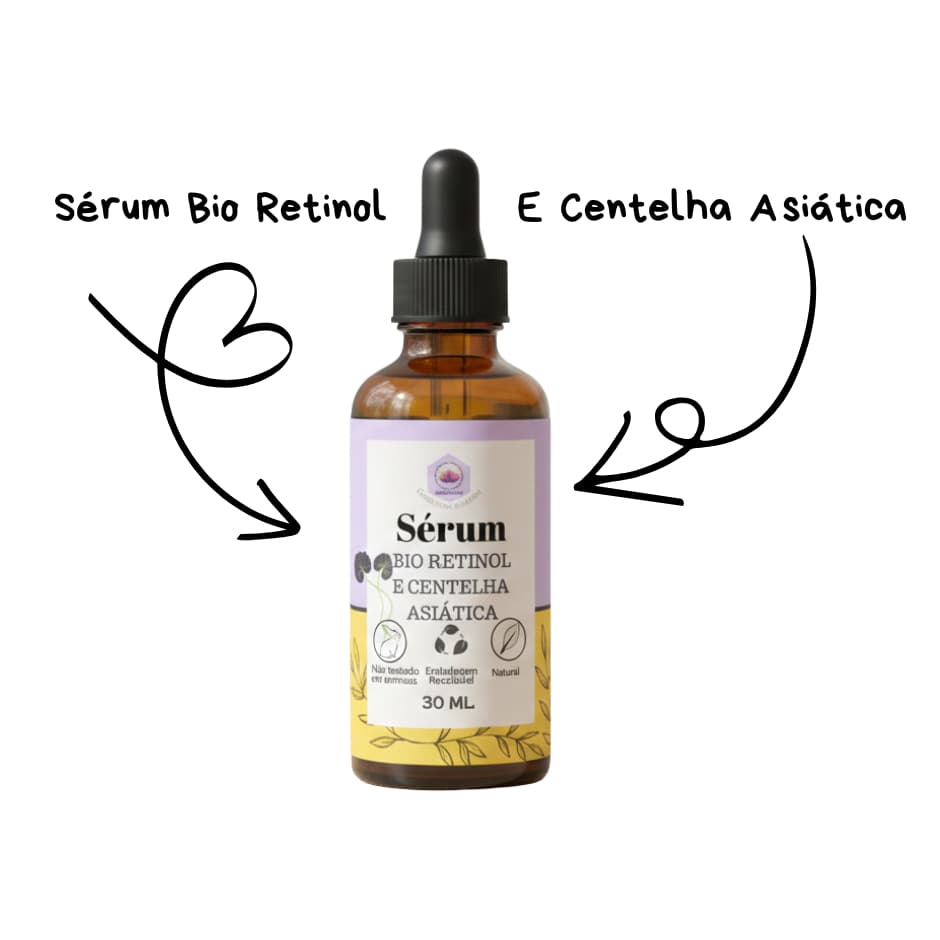 SÉRUM BIO RETINOL E CENTELHA ASIÁTICA NATURAL 30 ML