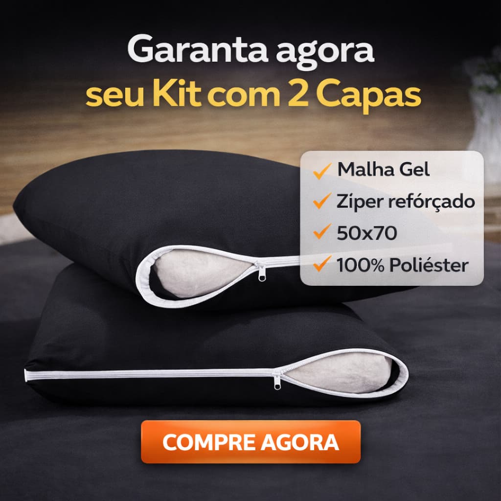 Kit 2 Capas de Travesseiro Malha em Gel