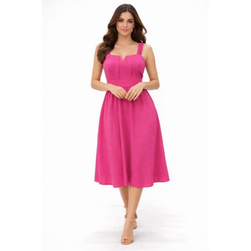 Vestido Midi Feminino Verão Moda 2026 Tendência