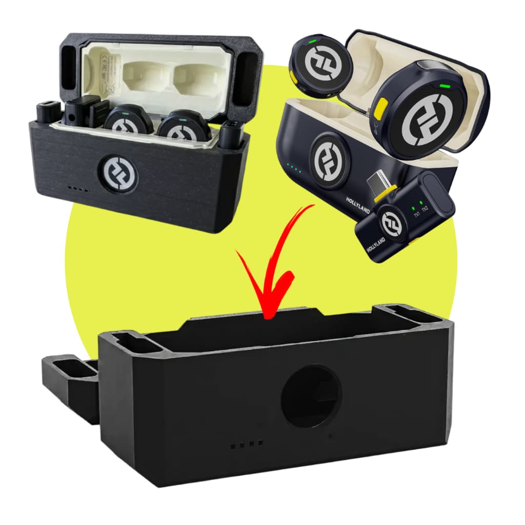 Super Case Hollyland M2 | Organizador com Espaço para 2 Receptores | Case Protetora