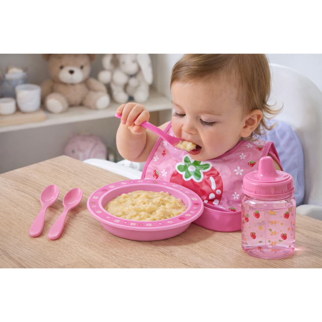 Kit Refeição Infantil Introdução Alimentar Bebê com Babador Impermeável Petita